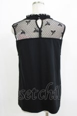 画像2: m petit by misako / TT*AO*Cツキタンクトップ 4L ブラック H-26-05-27-1044-LO-TO-NS-ZH (2)