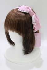 画像1: Chalmiere / グログランリボンカチューシャ  ピンク H-26-05-27-1068-AX-AC-NS-ZH (1)