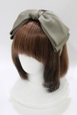画像1: axes femme / サテンリボンカチューシャ  グリーン H-26-05-27-1069-AX-AC-NS-ZH (1)