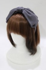 画像1: axes femme / サテンリボンカチューシャ  グレー H-26-05-27-1072-AX-AC-NS-ZH (1)