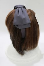 画像2: axes femme / サテンリボンカチューシャ  グレー H-26-05-27-1072-AX-AC-NS-ZH (2)
