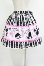 画像3: metamorphose / ねこ柄スカート（ミニ） Free ブラック H-26-05-27-1006-ME-SK-NS-ZH (3)