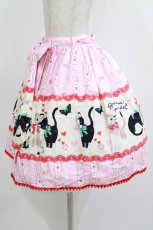 画像2: metamorphose / ねこ柄スカート（ミニ） Free ピンク H-26-05-27-1007-ME-SK-NS-ZH (2)