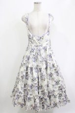 画像1: Victorian maiden / ロココブーケエプロンドレス Free ラベンダー H-26-05-27-1008-CL-OP-NS-ZH (1)