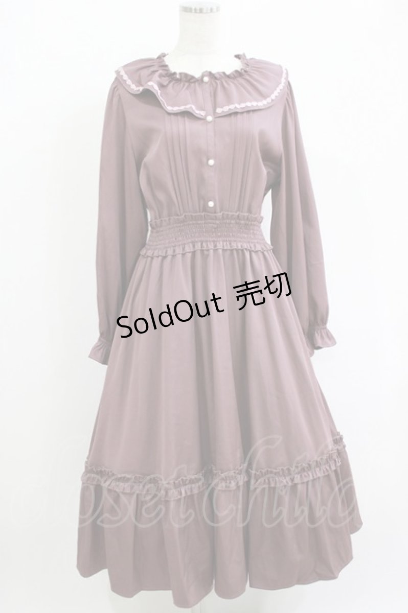 画像1: m petit by misako / AOK*フリルカラータックワンピース 3L ピンク H-26-05-27-1009-LO-OP-NS-ZH (1)