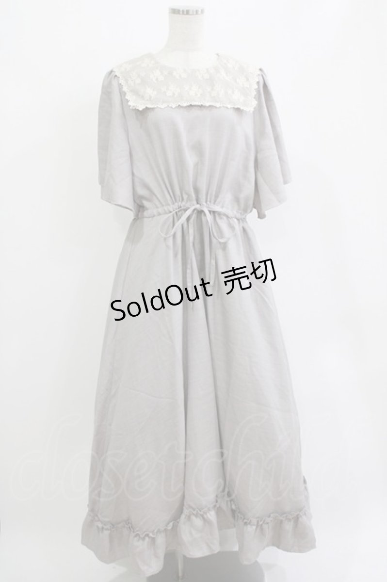 画像1: m petit by misako / TT*AOKレースセーラーワンピース 3L グレー H-26-05-27-1015-LO-OP-NS-ZH (1)
