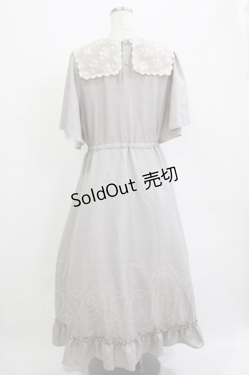 画像3: m petit by misako / TT*AOKレースセーラーワンピース 3L グレー H-26-05-27-1015-LO-OP-NS-ZH (3)
