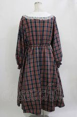 画像3: m petit by misako / ハローキティチェックフレアワンピース 3L ネイビー H-26-05-27-1016-LO-OP-NS-ZH (3)
