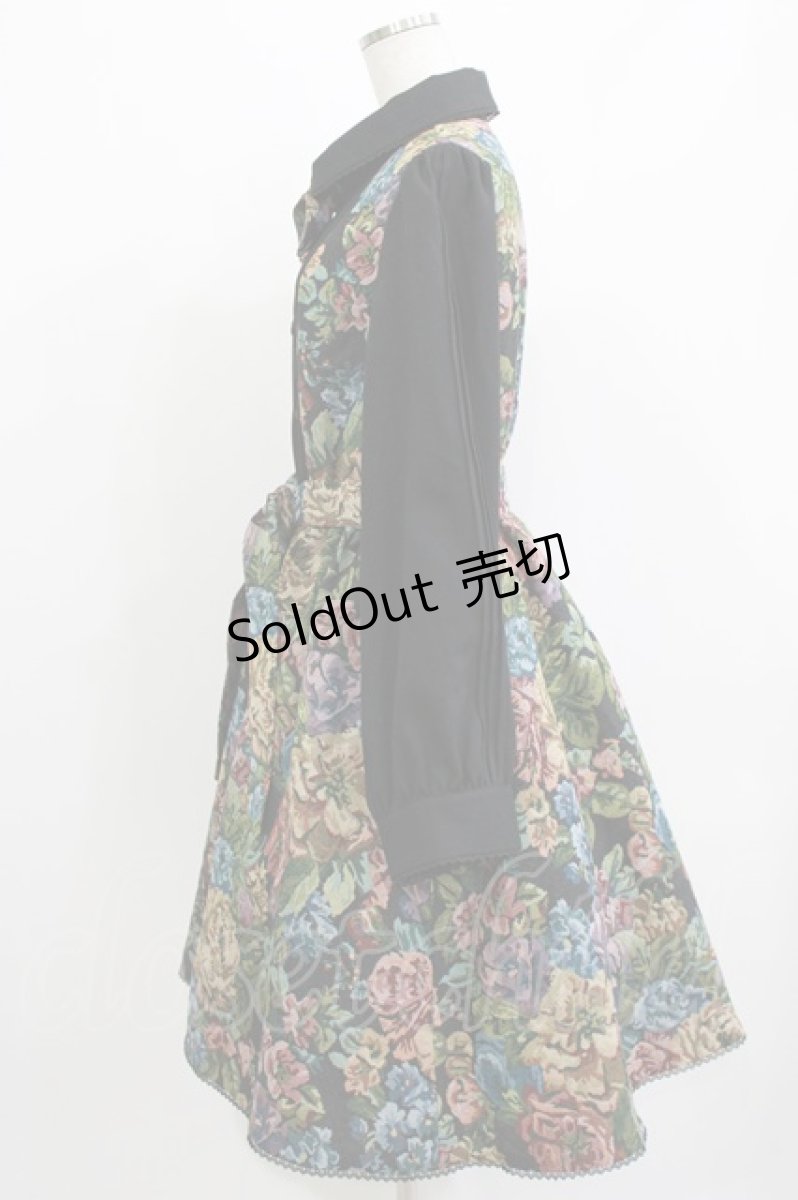 画像2: Kurumi Collaboration / TT*KRMゴブランワンピース 5L ブラック H-26-05-27-1002-LO-OP-NS-ZH (2)