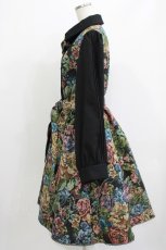 画像2: Kurumi Collaboration / TT*KRMゴブランワンピース 5L ブラック H-26-05-27-1002-LO-OP-NS-ZH (2)