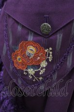 画像5: Ozz oneste / 椿刺繍タブリエ  パープル H-26-05-27-011-OO-OP-KB-ZH (5)