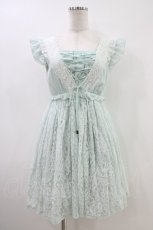 画像1: LIZ LISA / シフォン×レースワンピース 0 ミント H-26-05-28-028-LO-OP-NS-ZH (1)