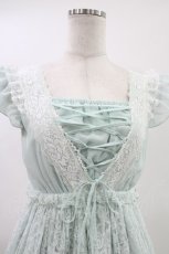 画像3: LIZ LISA / シフォン×レースワンピース 0 ミント H-26-05-28-028-LO-OP-NS-ZH (3)
