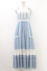画像1: LIZ LISA / チュール切替ロングワンピース 0 ブルー H-26-05-28-032-LO-OP-NS-ZH (1)