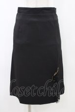 画像1: MARBLE / ブローチ付スカート  黒 H-26-05-28-042-GO-SK-KB-ZH (1)