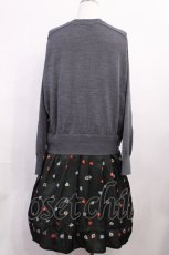 画像2: Jane Marple Dans Le Salon / Knit&Playing cards collaborationドレス M グレー H-26-05-28-1003-JM-OP-AK-ZH (2)