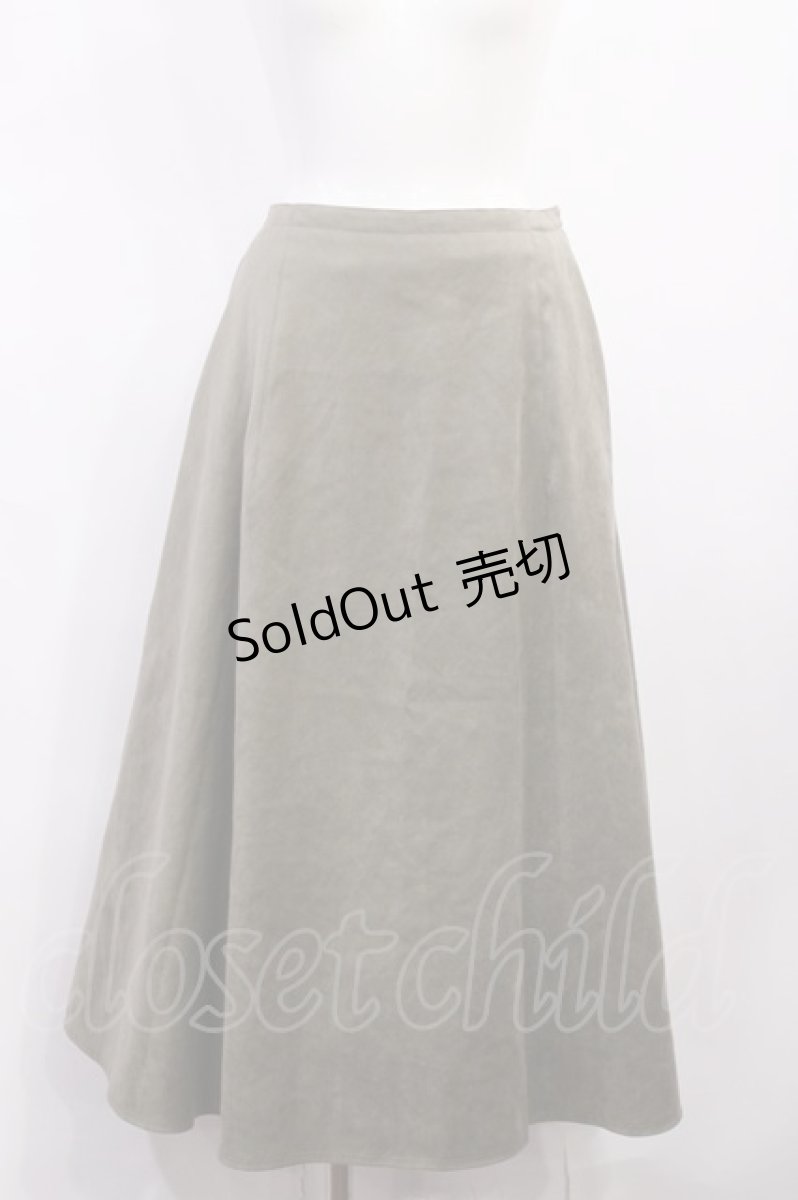 画像1: Jane Marple Dans Le Salon / Heavy suede side flare skirt M モスグリーン H-26-05-28-1007-JM-SK-AK-ZH (1)