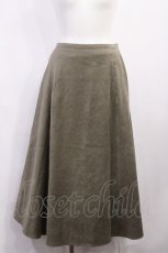 画像1: Jane Marple Dans Le Salon / Heavy suede side flare skirt M モスグリーン H-26-05-28-1007-JM-SK-AK-ZH (1)