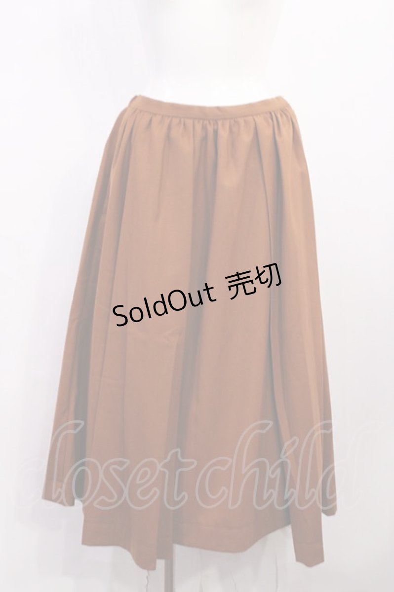 画像1: Jane Marple Dans Le Salon / Wool gabardine gored skirt M ブリック H-26-05-28-1008-JM-SK-AK-ZH (1)