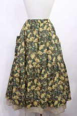 画像2: Jane Marple Dans Le Salon / CLEMENTINA DAISY reversible skirt M モスグリーン×ベージュ H-26-05-28-1010-JM-SK-AK-ZH (2)