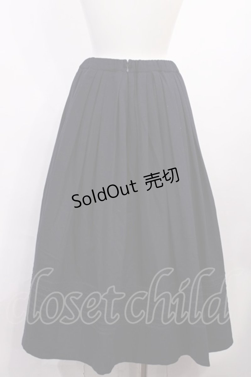 画像2: Jane Marple Dans Le Salon / Lambs wool saxony quatre-tuck skirt M ネイビー H-26-05-28-1011-JM-SK-AK-ZH (2)