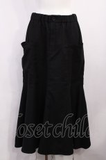画像1: Jane Marple Dans Le Salon / Military serge flare skirt M ブラック H-26-05-28-1013-JM-SK-AK-ZH (1)