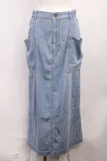 画像1: Jane Marple Dans Le Salon / Organic denim side-pocket skirt M ライトインディゴ H-26-05-28-1015-JM-SK-AK-ZH (1)