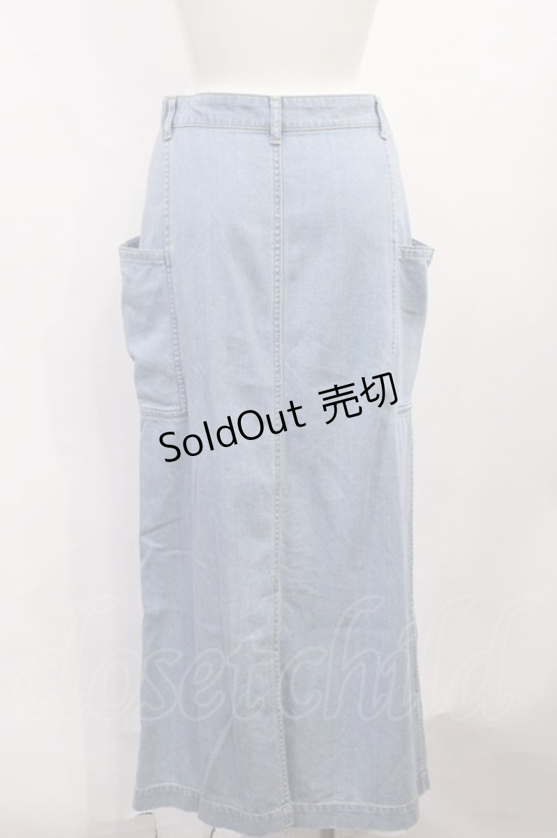 画像2: Jane Marple Dans Le Salon / Organic denim side-pocket skirt M ライトインディゴ H-26-05-28-1015-JM-SK-AK-ZH (2)