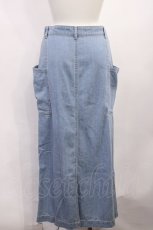画像2: Jane Marple Dans Le Salon / Organic denim side-pocket skirt M ライトインディゴ H-26-05-28-1015-JM-SK-AK-ZH (2)