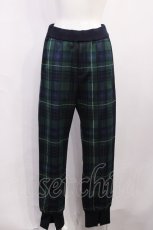画像1: Jane Marple Dans Le Salon / Jacquard tartan check track pants M グリーン×ネイビー H-26-05-28-1017-JM-PA-AK-ZH (1)