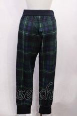 画像3: Jane Marple Dans Le Salon / Jacquard tartan check track pants M グリーン×ネイビー H-26-05-28-1017-JM-PA-AK-ZH (3)