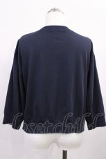 画像2: Jane Marple / Stripe ribbon-trim cardigan M ネイビー×トリコロール H-26-05-28-1020-JM-TO-AK-ZH (2)
