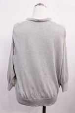 画像2: Jane Marple Dans Le Salon / Vintage lace-trim cardigan M グレー H-26-05-28-1021-JM-TO-AK-ZH (2)