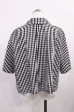 画像3: Jane Marple Dans Le Salon / Ripple gingham front frill shirt M ブラック H-26-05-28-1022-JM-BL-AK-ZH (3)