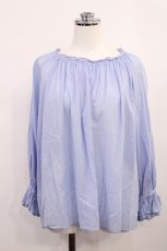 画像1: Jane Marple Dans Le Salon / Cotton voile fluffy blouse M ブルーグレー H-26-05-28-1029-JM-BL-AK-ZH (1)