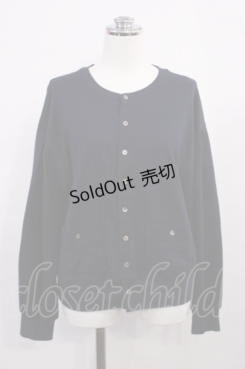 画像1: Jane Marple Dans Le Salon / Tuck sleeve cardigan M ネイビー H-26-05-28-1031-JM-TO-AK-ZH (1)