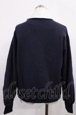 画像2: Jane Marple Dans Le Salon / Luana fleece shirt-collar sweatshirt M ネイビー H-26-05-28-1033-JM-SK-AK-ZH (2)