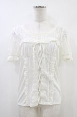 画像1: LIZ LISA / レース切替トップス 0 白 H-26-05-28-055-LO-TO-NS-ZH (1)