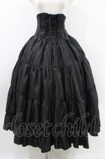 画像1: ATELIER PIERROT / Long Corset Skirt  ブラック H-26-05-28-014-EL-SK-KB-ZH (1)