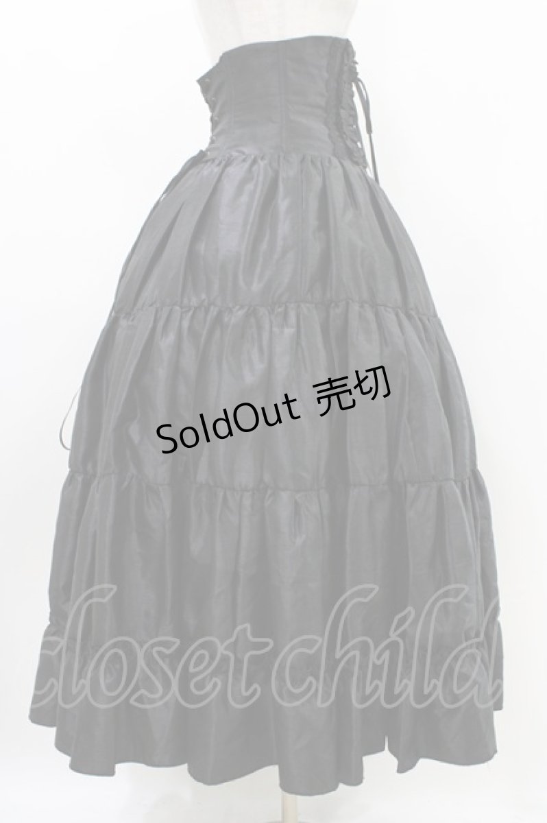 画像3: ATELIER PIERROT / Long Corset Skirt  ブラック H-26-05-28-014-EL-SK-KB-ZH (3)