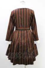 画像2: Jane Marple / Regimental stripe lycee onepice M ブラウン H-26-05-28-017-JM-OP-AK-ZH (2)