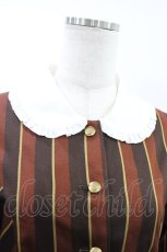 画像3: Jane Marple / Regimental stripe lycee onepice M ブラウン H-26-05-28-017-JM-OP-AK-ZH (3)