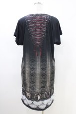 画像2: abilletage / トロンプルイユTシャツワンピース(Round frame)  ブラック H-26-05-28-024-GO-OP-KB-ZH (2)