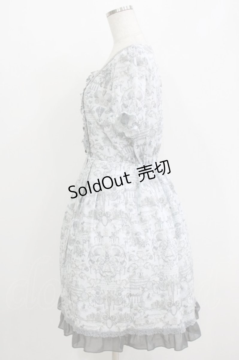 画像2: axes femme / アンティーク柄ワンピース M グレー H-26-05-29-027-AX-OP-NS-ZH (2)