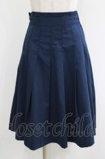 画像1: F&A / べっ甲バックルタックスカート Free NAVY H-26-05-29-033-CA-SK-NS-ZH (1)