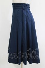 画像2: F&A / べっ甲バックルタックスカート Free NAVY H-26-05-29-033-CA-SK-NS-ZH (2)