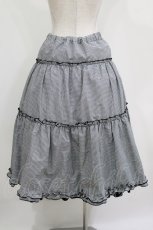画像3: m petit by misako / NINA'S/RVパニエスカート L ブラック/ブラックギンガム リバーシブル H-26-05-29-005-LO-SK-NS-ZH (3)