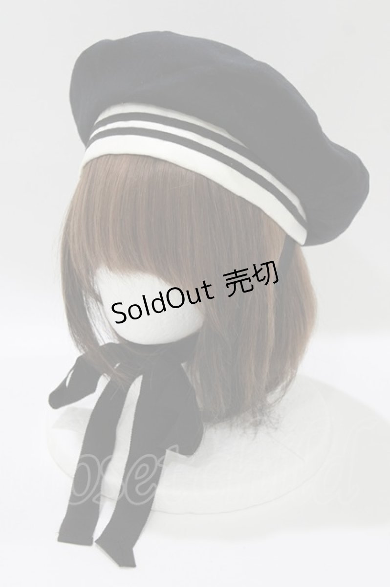 画像1: metamorphose / セーラーベレー  ブラック H-26-05-29-079-ME-ZA-NS-ZH (1)