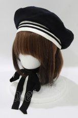 画像1: metamorphose / セーラーベレー  ブラック H-26-05-29-079-ME-ZA-NS-ZH (1)