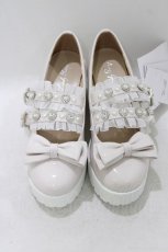 画像1: Lovely Tency / 眞白ありすコラボ/TT*MA2ベルトリボンシューズ L 白 H-26-05-29-084-LO-SH-NS-ZH (1)
